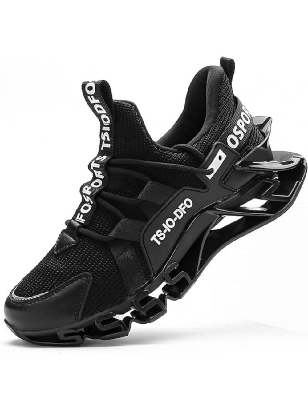 Women's Black Mesh Sneakers Athletic Running Walking Shoes Lace-up